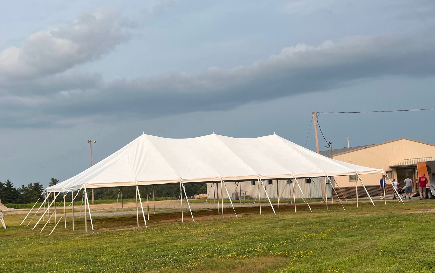 Large event tent on grass